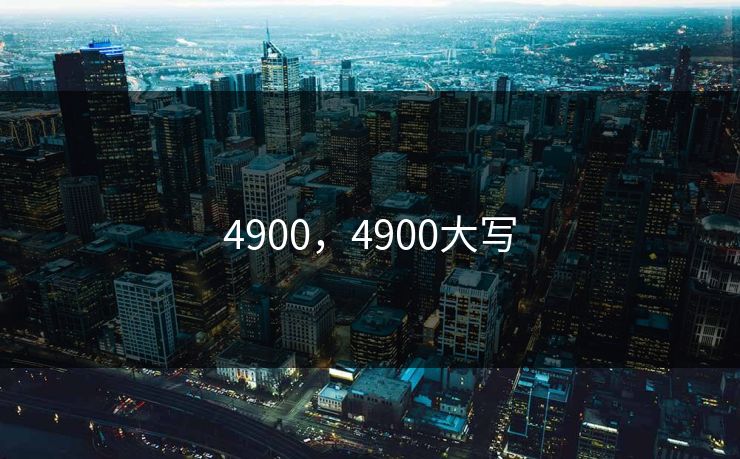 4900，4900大写